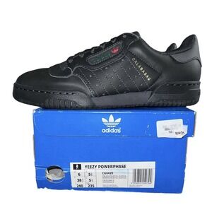 Adidas Yeezy Powerphase Calabasas Shoes Mens 6 Black CG6420